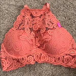 Pink Victoria’s Secret Laced Push-up Brallete